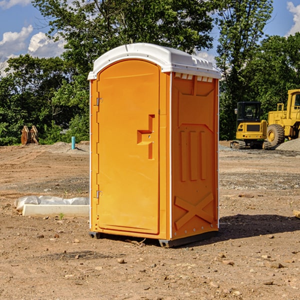 how often are the porta potties cleaned and serviced during a rental period in Roseau MN